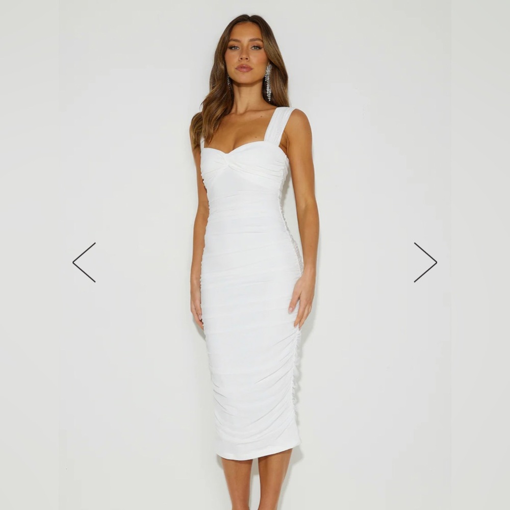 Hello molly midi white dress